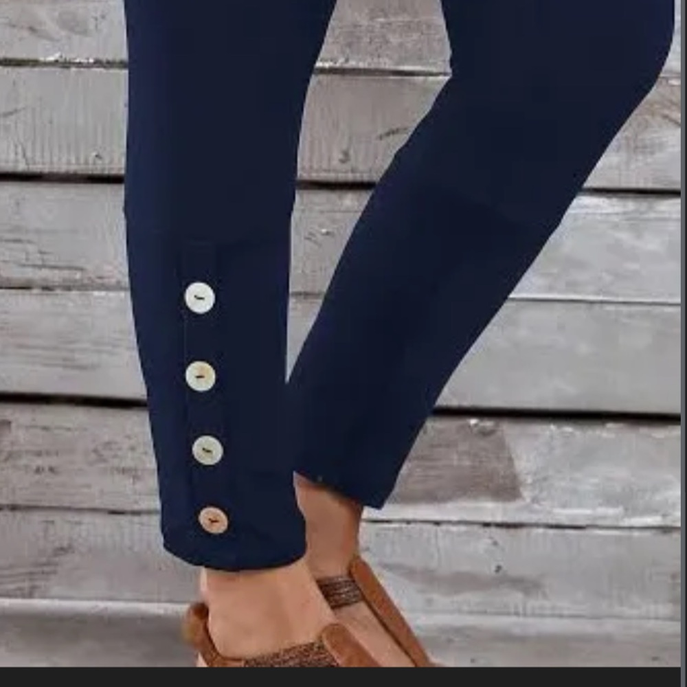 Royal Blue Cropped Ankle Pants with Sleek Fit Size XXL